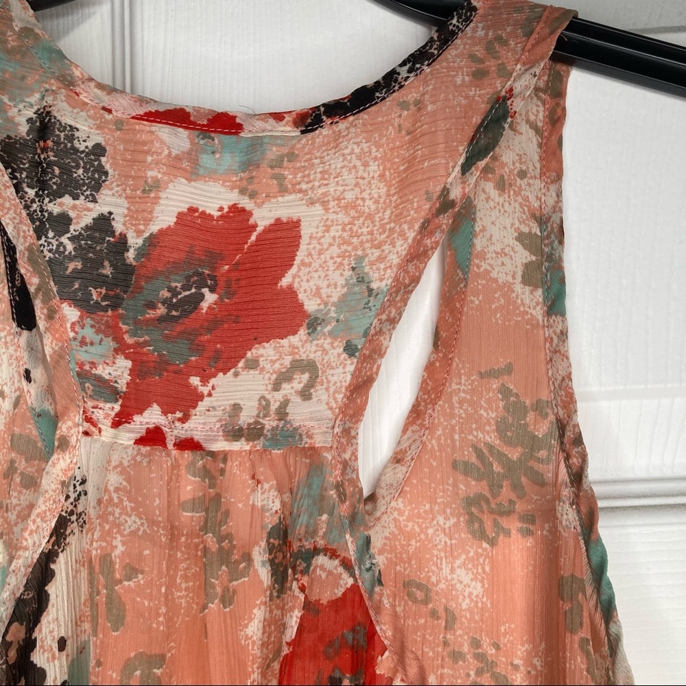 FIRM PRICE! Charming Charlie Racer Back Floral Tank Top - Picture 3 of 5